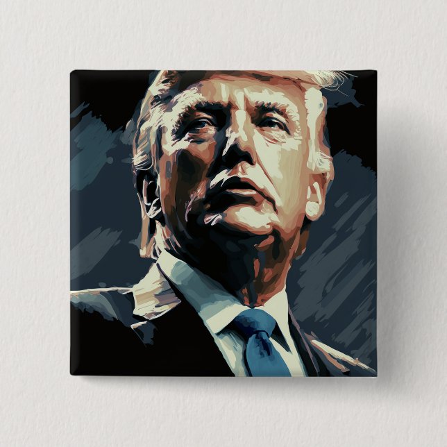 Macaron Carré 5 Cm Le président Trump : Le GOAT (Devant)