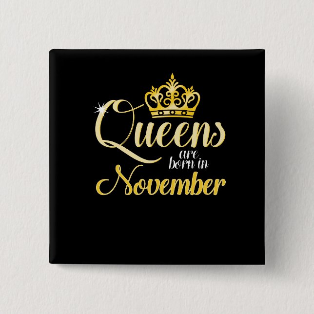 Macaron Carré 5 Cm Le Queens sont en novembre anniversaire né de (Devant)