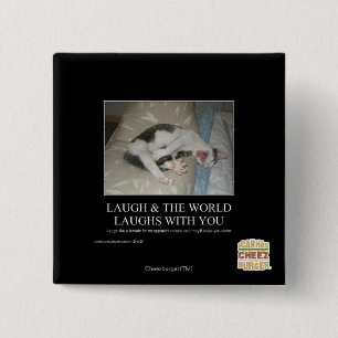 Macaron Carré 5 Cm Le rire et le monde rit avec vous