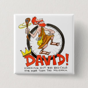 Macaron Carré 5 Cm Le Roi David Button