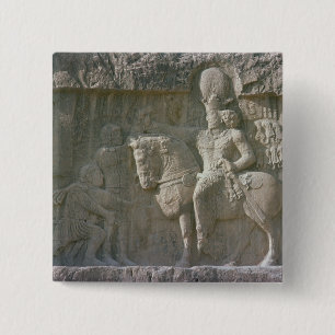 Macaron Carré 5 Cm Le Roi Shapur ' et valériane Sassanian