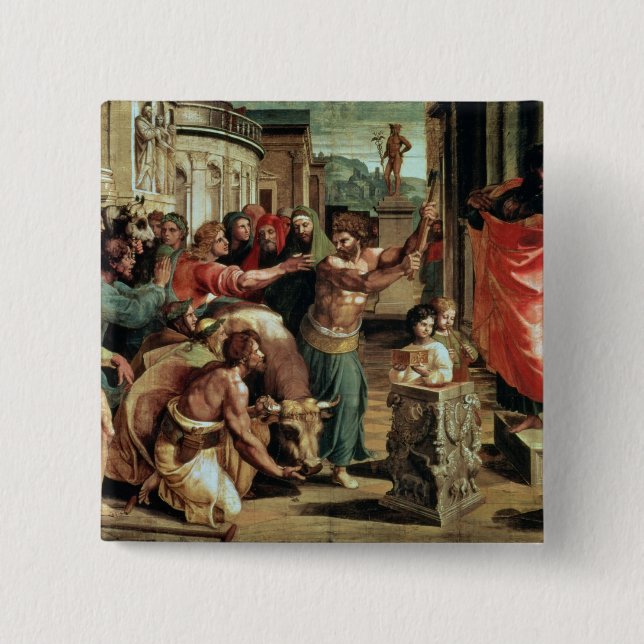 Macaron Carré 5 Cm Le sacrifice chez Lystra (bande dessinée pour le (Devant)