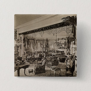 Macaron Carré 5 Cm Le salon, Wickham Hall, Kent, 1897