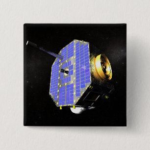 Macaron Carré 5 Cm Le satellite interstellaire d'explorateur de