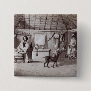 Macaron Carré 5 Cm Le squatter premier à la maison, c.1847