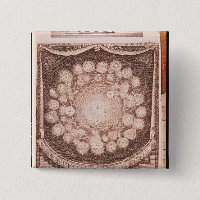 Macaron Carré 5 Cm Le système solaire (Devant)