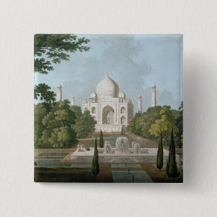 Macaron Carré 5 Cm Le Taj Mahal, Âgrâ, du jardin