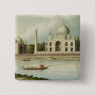 Macaron Carré 5 Cm Le Taj Mahal, tombe de l'empereur Shah Jehan et