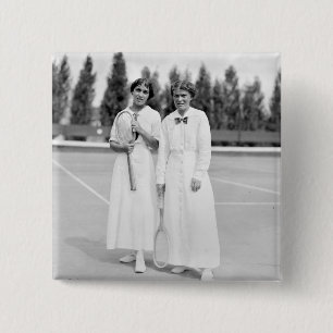 Macaron Carré 5 Cm Le tennis Champions, 1913 des femmes