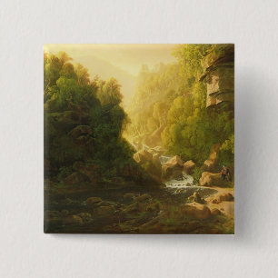 Macaron Carré 5 Cm Le torrent de montagne, c.1820-30 (huile sur la
