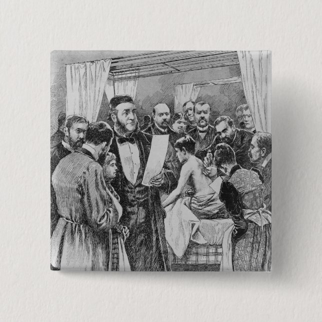 Macaron Carré 5 Cm Le traitement de la tuberculose (Devant)