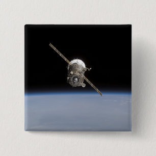 Macaron Carré 5 Cm Le vaisseau spatial de Soyuz TMA-11 au-dessus du