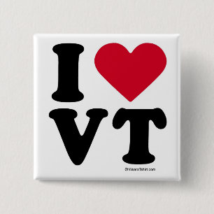MACARON CARRÉ 5 CM LE VERMONT - "J'AIME LE VT" "QUE J'AIME LE VERMONT