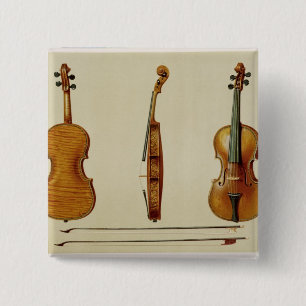 Macaron Carré 5 Cm Le violon de Hellier fait par Antonio Stradivarius