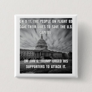 Macaron Carré 5 Cm Le Vol 93 A Sauvé Le Capitole. Trump L'A Attaqué M
