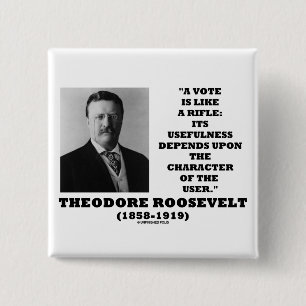 Macaron Carré 5 Cm Le vote de Theodore Roosevelt est comme un