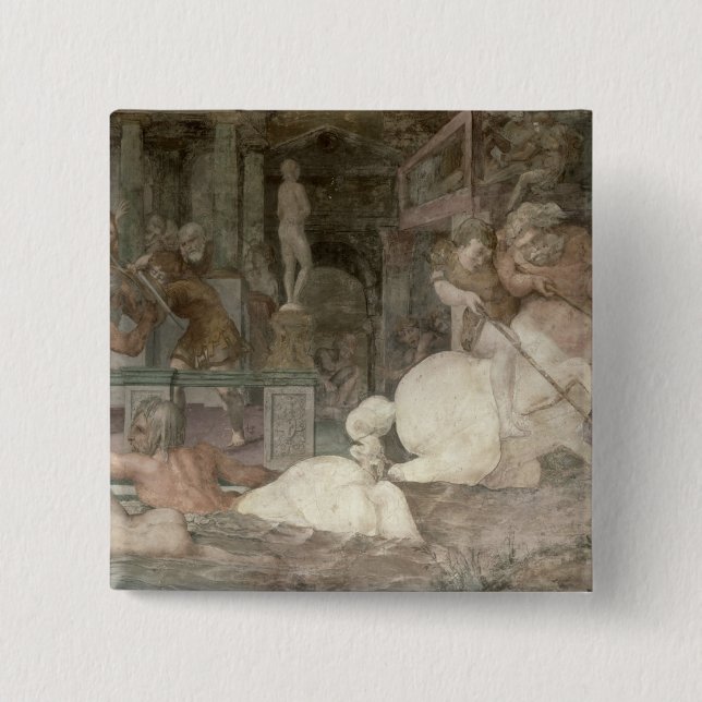 Macaron Carré 5 Cm L'éducation d'Achille (Devant)