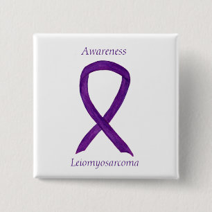 Macaron Carré 5 Cm Leiomyosarcoma Purple Award Ruban Personnalisé Épi