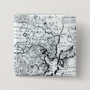 Macaron Carré 5 Cm L'empire de la Chine et de l'île du Japon