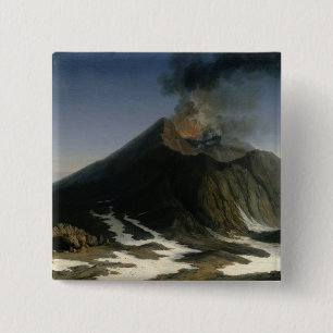 Macaron Carré 5 Cm L'éruption de l'Etna