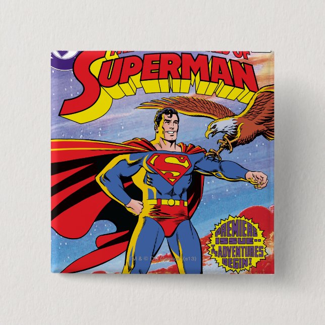 Macaron Carré 5 Cm Les aventures de Superman #424 (Devant)