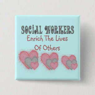 Macaron Carré 5 Cm Les cadeaux d'assistant social "enrichissent les