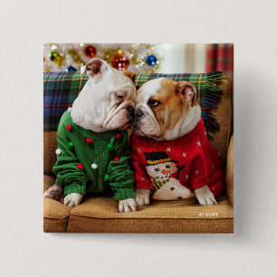 Macaron Carré 5 Cm Les chiens errants de Noël