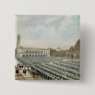 Macaron Carré 5 Cm Les corps expéditionnaires espagnols en Vera Cruz