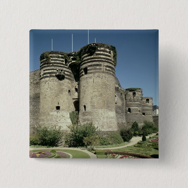 Macaron Carré 5 Cm Les d'Angers de château, accomplis 1238 (Devant)