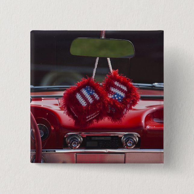 Macaron Carré 5 Cm Les Etats-Unis, le Massachusetts, Gloucester. (Devant)