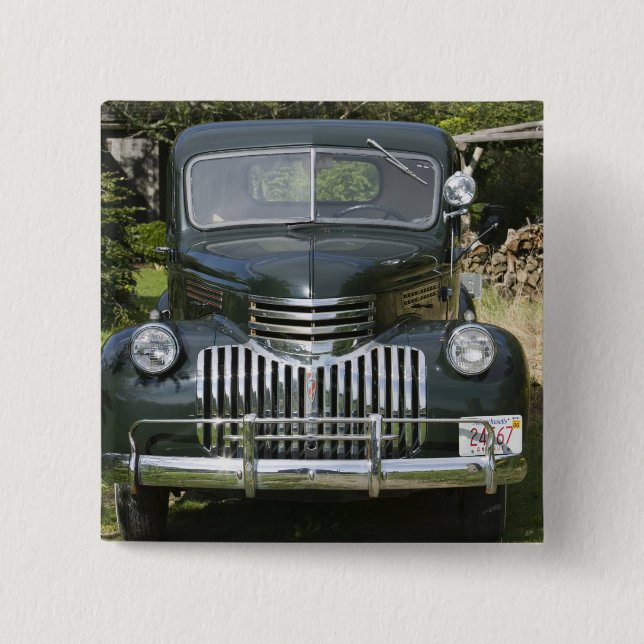 Macaron Carré 5 Cm Les Etats-Unis, le MASSACHUSETTS, Martha's (Devant)