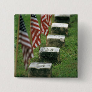 Macaron Carré 5 Cm Les Etats-Unis, Pennsylvanie, Gettysburg. Guerre