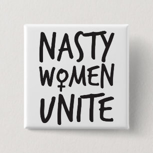 Macaron Carré 5 Cm Les femmes méchantes unissent le bouton