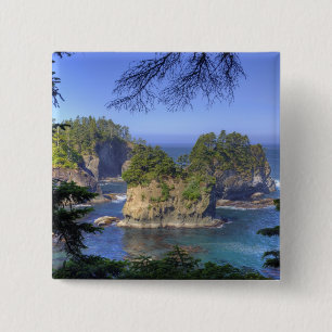 Macaron Carré 5 Cm Les fonds marins, les terres tribales de la nation