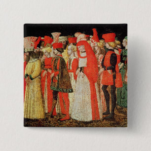 Macaron Carré 5 Cm Les gens de la cour de la famille de Sforza