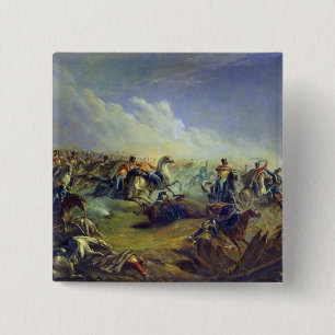 Macaron Carré 5 Cm Les hussards de garde attaquant près de Varsovie