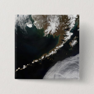 Macaron Carré 5 Cm Les îles Aléoutiennes et la péninsule d'Alaska