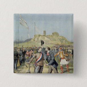 Macaron Carré 5 Cm Les Jeux Olympiques à Athènes