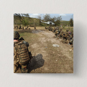 Macaron Carré 5 Cm Les marines des USA fournissent la sécurité comm