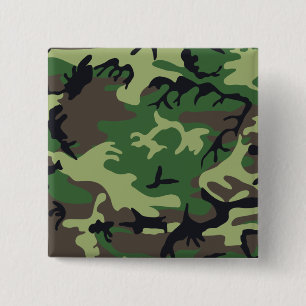 Macaron Carré 5 Cm Les militaires camouflent le bouton