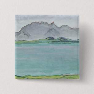 Macaron Carré 5 Cm Les montagnes et le lac Thun, 1911 de Stockhorn