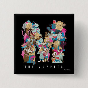 Macaron Carré 5 Cm Les Muppets   Monogramme des marionnettes