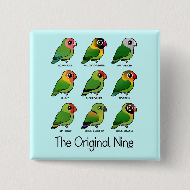 Macaron Carré 5 Cm Les neuf originaux (Devant)