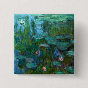 Macaron Carré 5 Cm Les nymphéas de Claude Monet