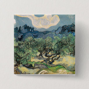 Macaron Carré 5 Cm les oliviers, 1889, Vincent van Gogh