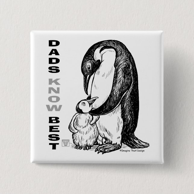 Macaron Carré 5 Cm Les papas savent mieux (Devant)