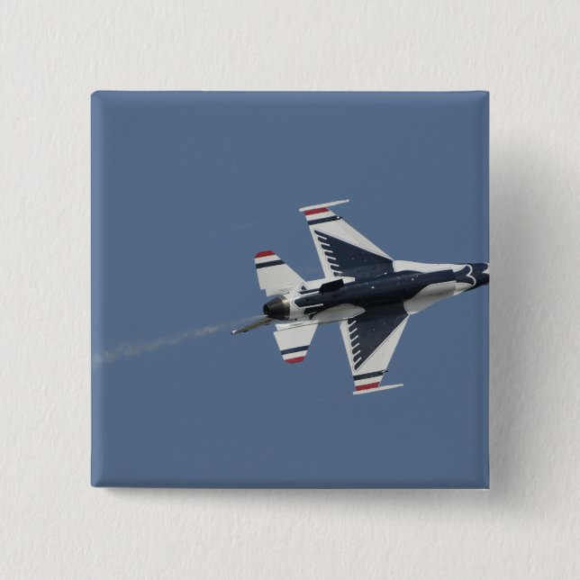 Macaron Carré 5 Cm Les Thunderbirds de l'armée de l'air américaine (Devant)