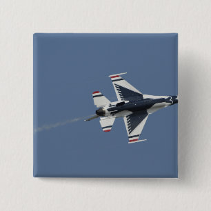 Macaron Carré 5 Cm Les Thunderbirds de l'armée de l'air américaine