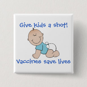 Macaron Carré 5 Cm Les vaccins sauvent les vies