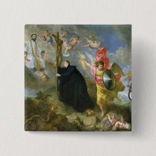 Macaron Carré 5 Cm Les voeux du saint Aloysius de Gonzaga